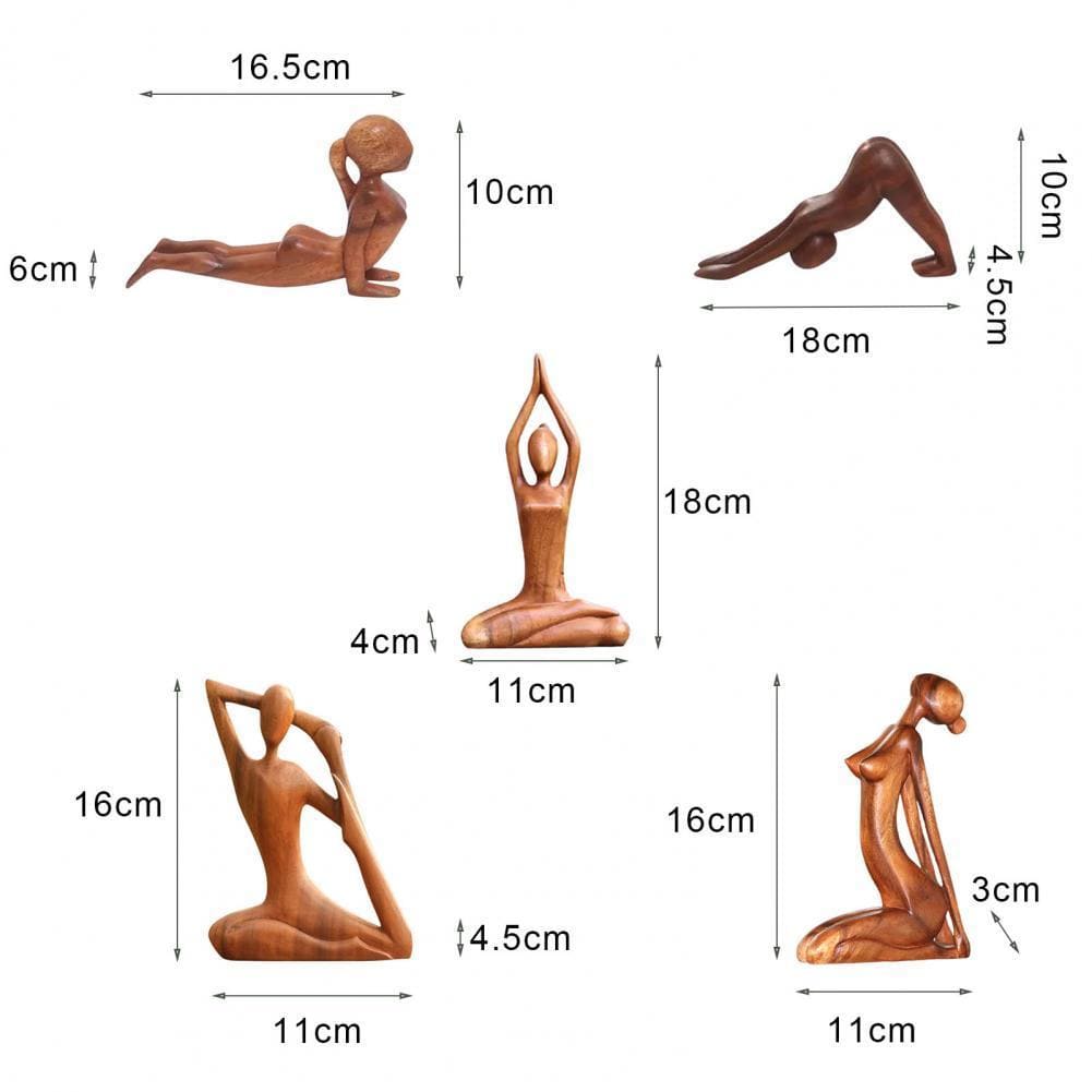 SerenityFlow – Handgjord yogapositionsdekorationsset