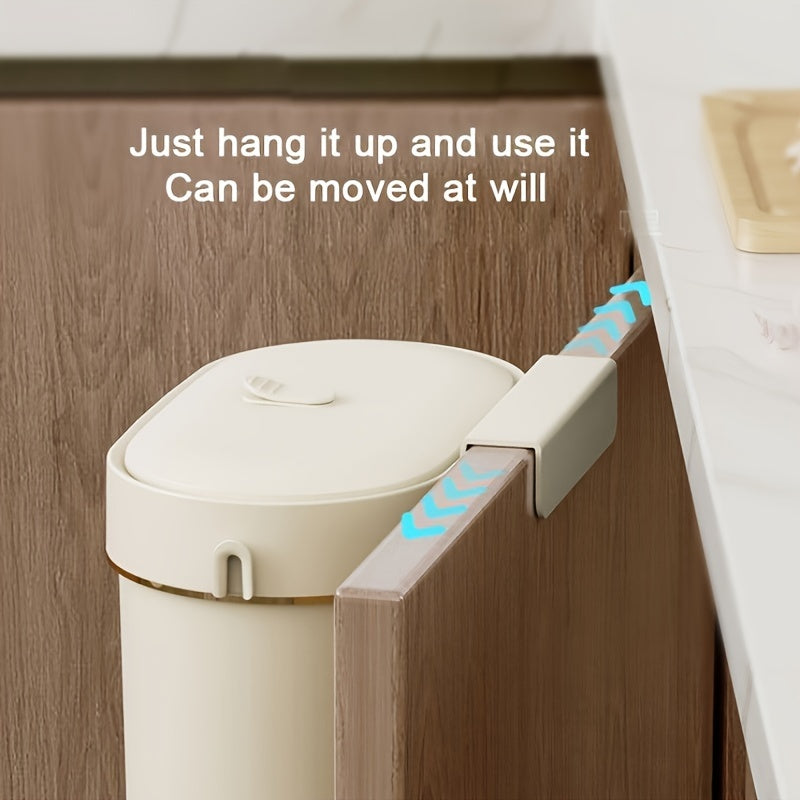 Väggmonterad soptunna för kök – Platsbesparande hängande avfallsbehållare med luktsäkert lock