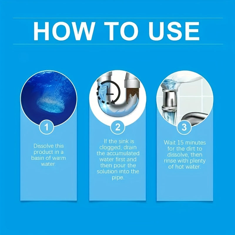 24-pack snabbverkande avloppsrengöringstabletter – kraftfull lösning för handfat, toaletter och rör
