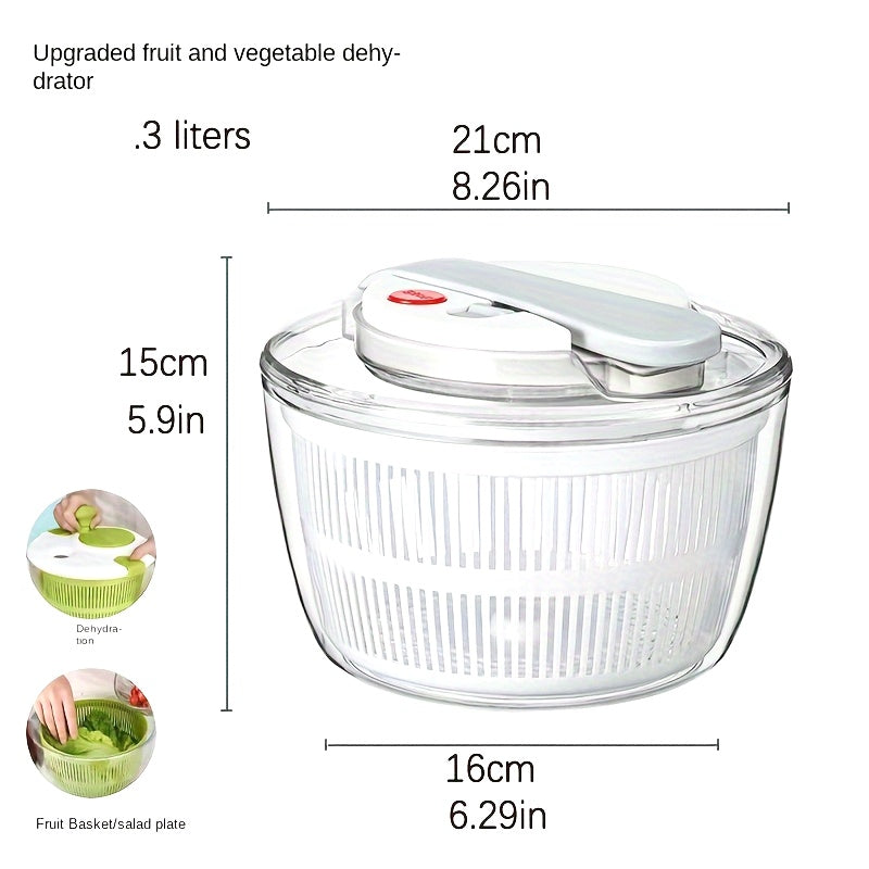 SpinFresh – 3-i-1 salladscentrifug, grönsakstork och multifunktionell durkslag