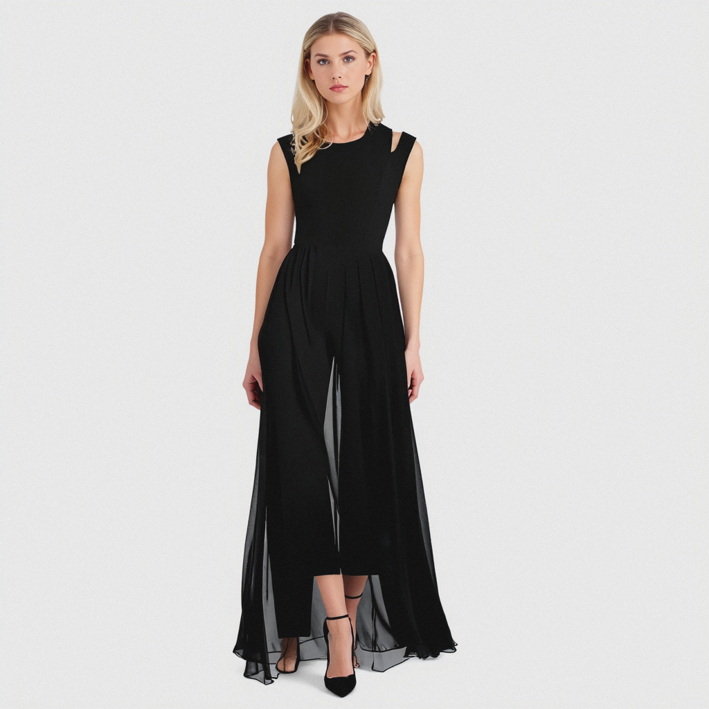 Ärmlös jumpsuit för kvinnor