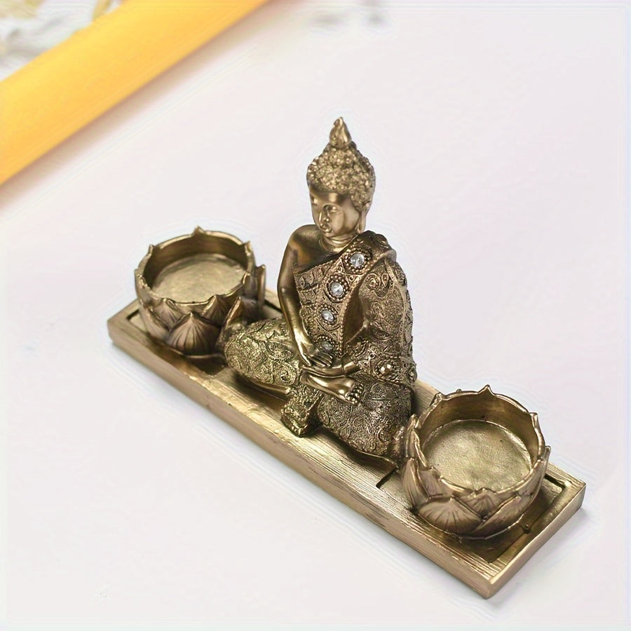 Suckulentplanter i Zen Buddha-stil – Dekorativ kruka i harts för inomhus- och utomhusinredning