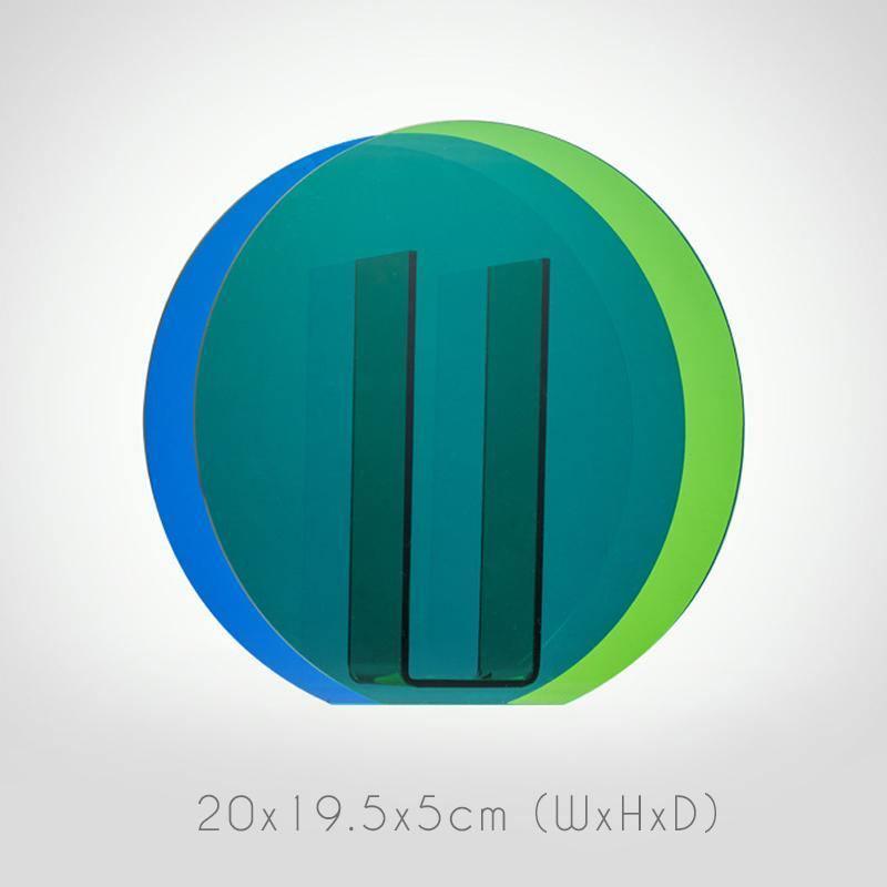 Levande akryl geometrisk blommig vas
