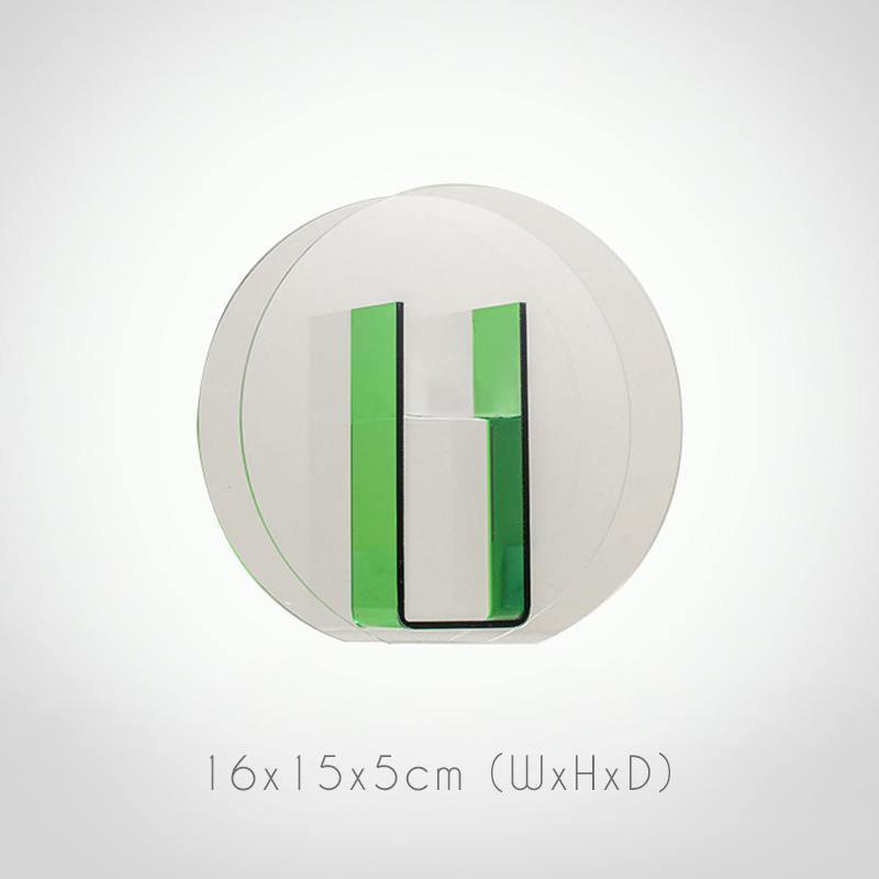 Levande akryl geometrisk blommig vas