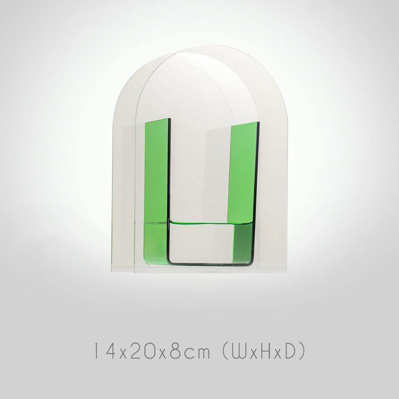 Levande akryl geometrisk blommig vas