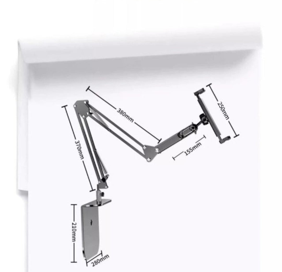 Flexibelt 360° telefon- och surfplatteställ - Justerbar roterande hållare för skrivbord, säng och handsfree-användning