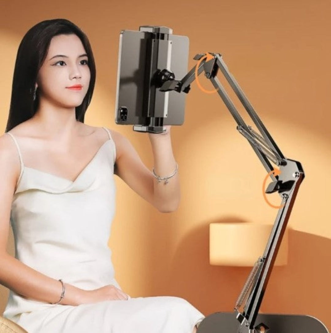 Flexibelt 360° telefon- och surfplatteställ - Justerbar roterande hållare för skrivbord, säng och handsfree-användning