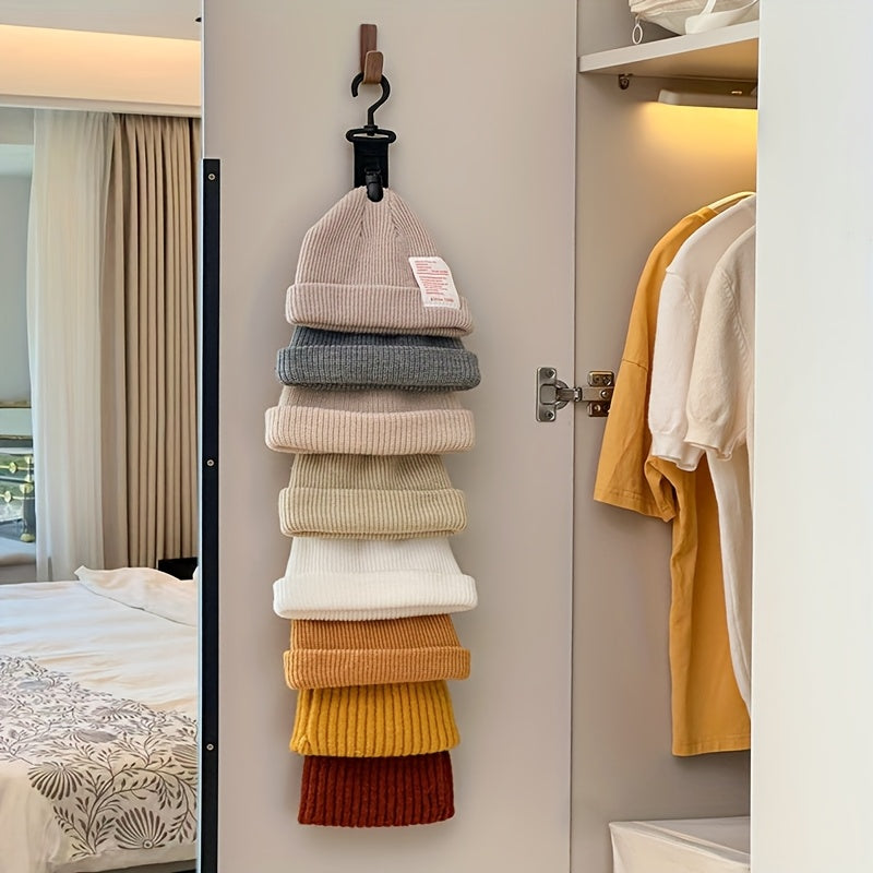 Väggorganisatör för flera kepsar – Kompakt förvaringsställ för basebollkepsar