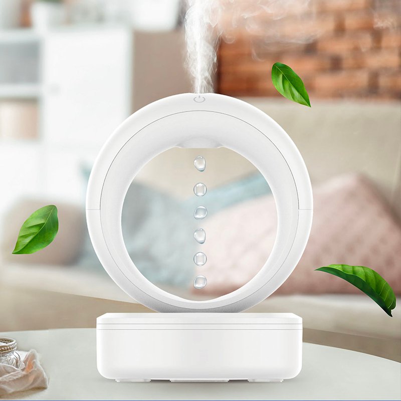 Antigravitation Optisk Luftfuktare – Hypnotiserande Vattenflöde LED-Mistmaskin