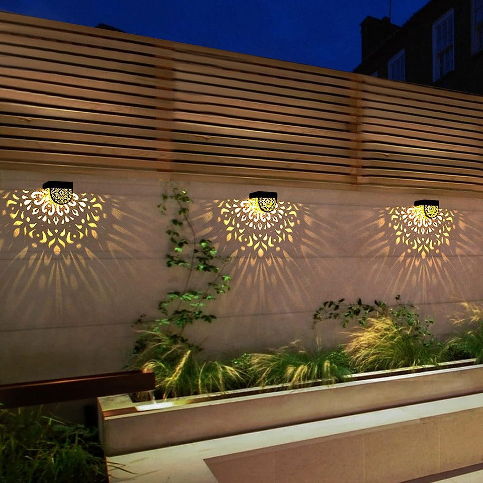 Glödande ljus stjärna siluett