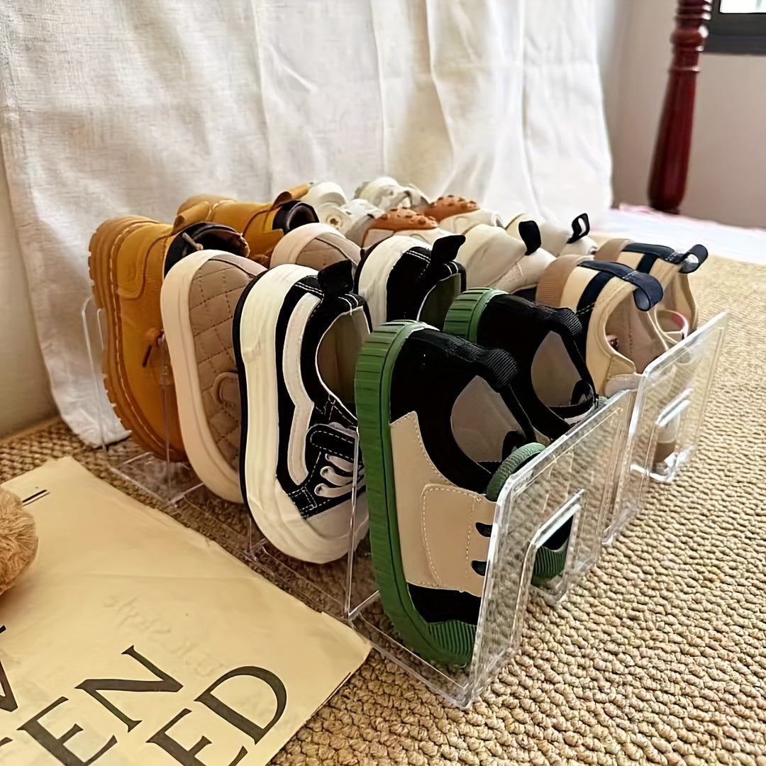 2-pack skoförvaringsset – Platsbesparande transparenta golvförvaringsställ