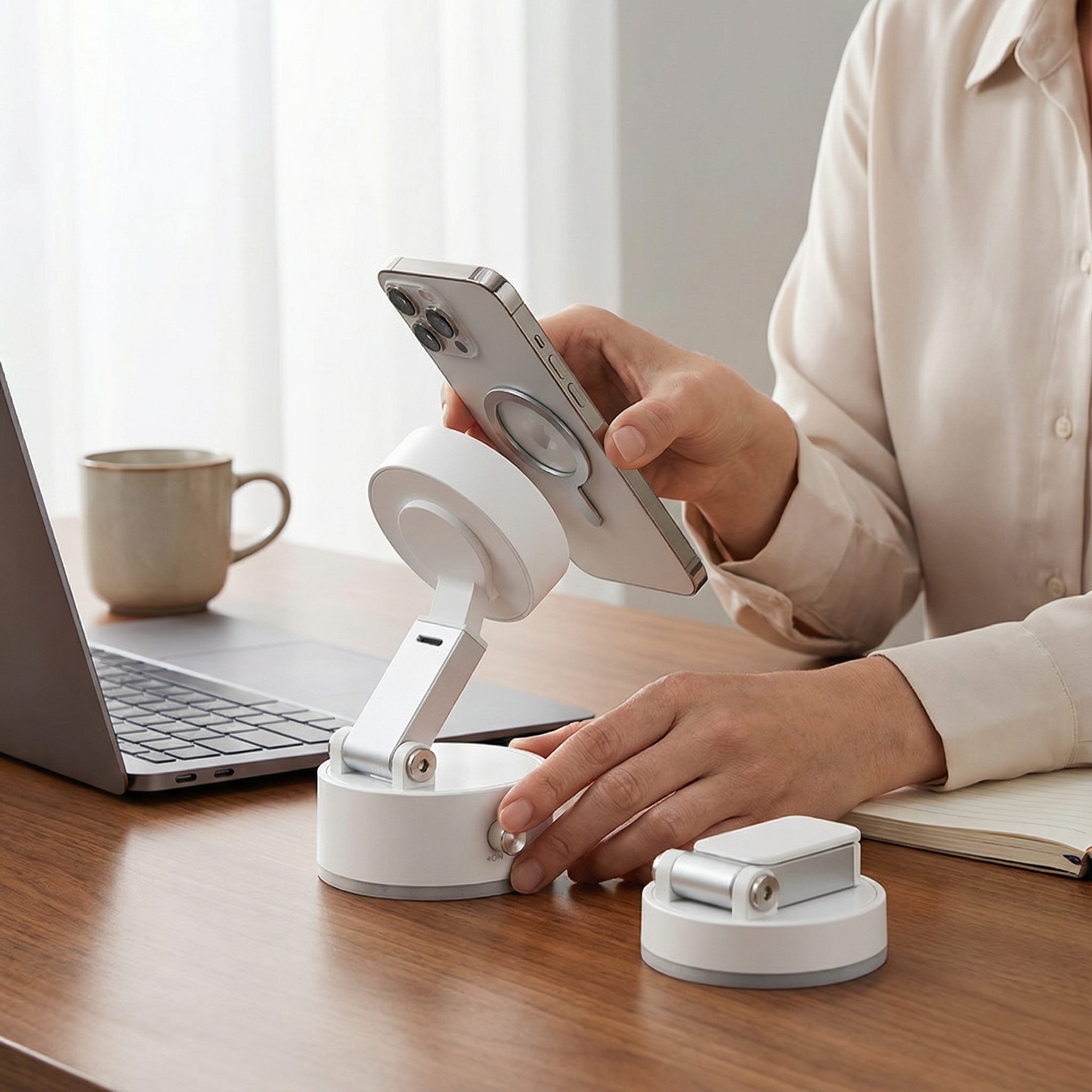 Dubbelsidig magnetisk telefonhållare – Stark sugkraft för alla mobila enheter