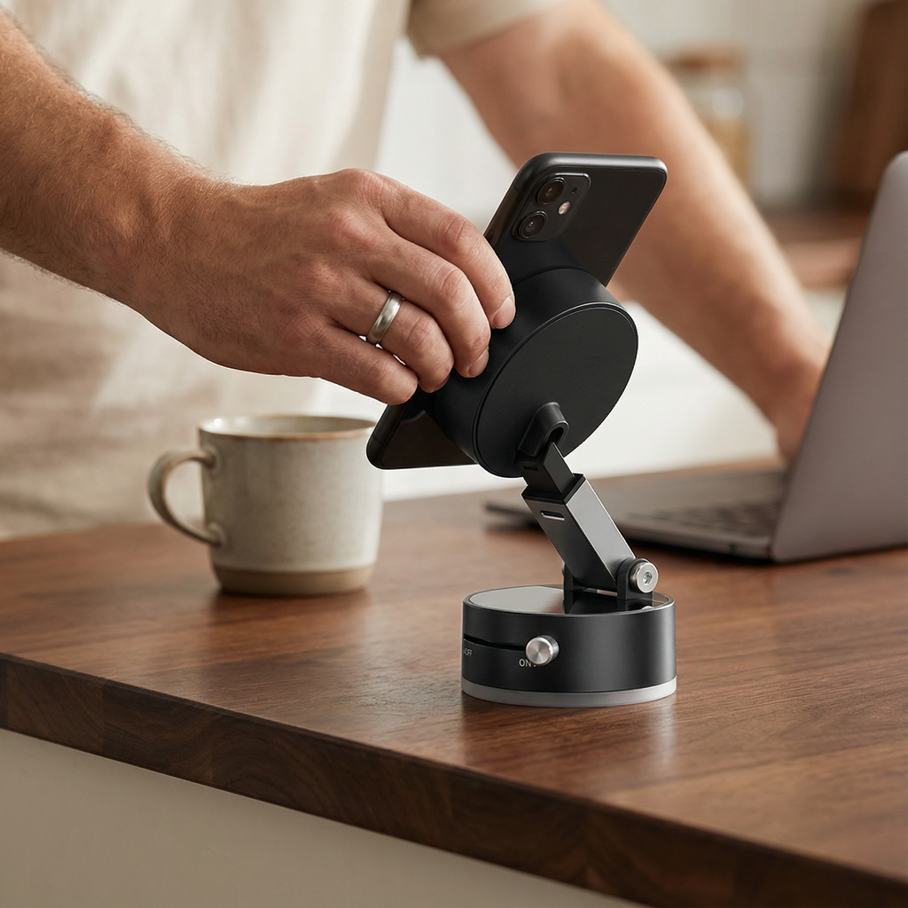Dubbelsidig magnetisk telefonhållare – Stark sugkraft för alla mobila enheter
