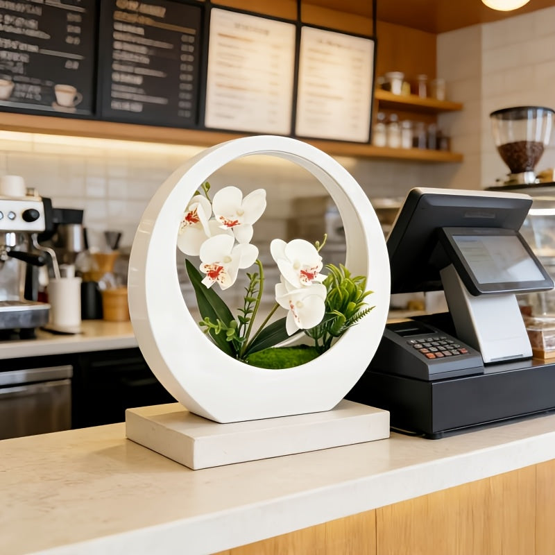 Realistiskt konstgjort bonsaiblomsterarrangemang – Underhållsfri skrivbordsväxtdekoration