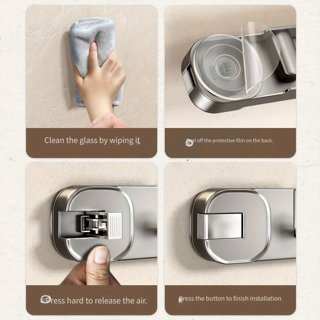 Platsbesparande sugkrokar – Säker väggorganisatör med 5 krokar