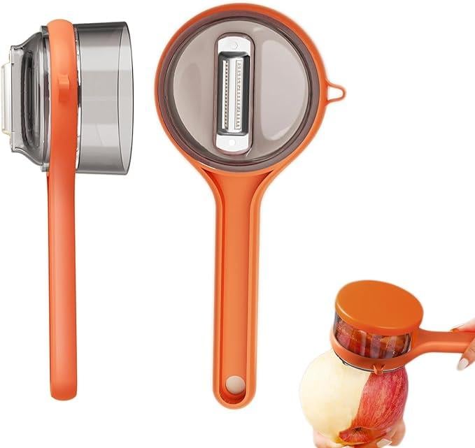 Ergonomisk 2-i-1-skalare med integrerad avfallsuppsamlare — Ett kladdfritt köksnödvändigt