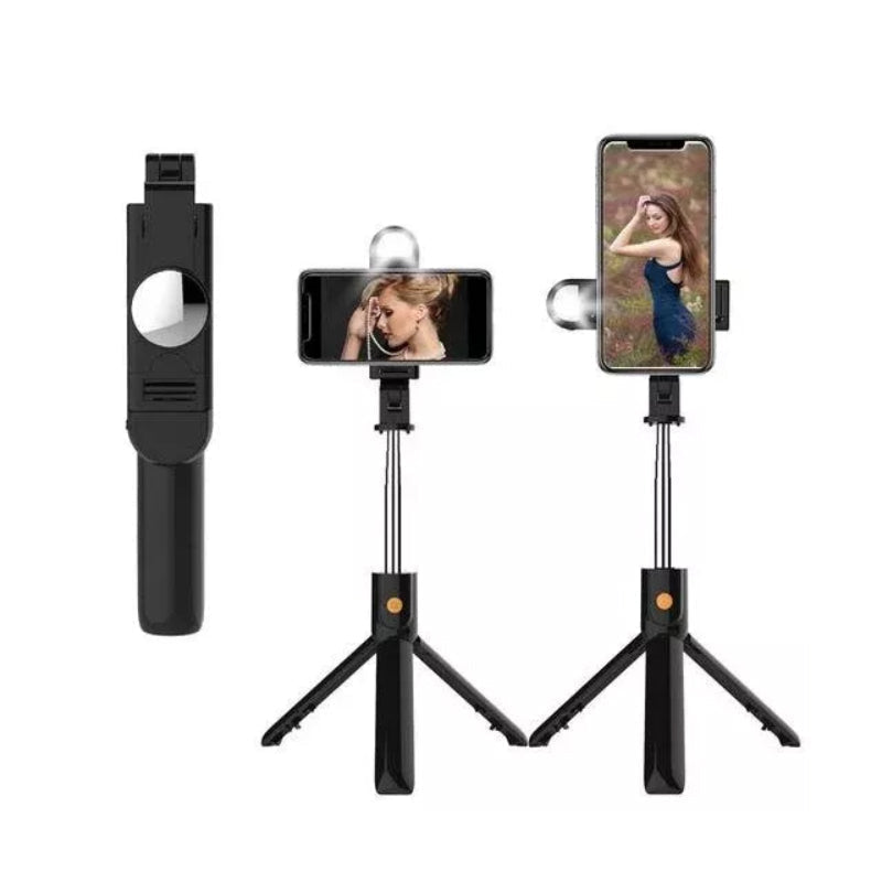 GlowGrip 6-i-1 Bluetooth Selfie Stick-stativ
