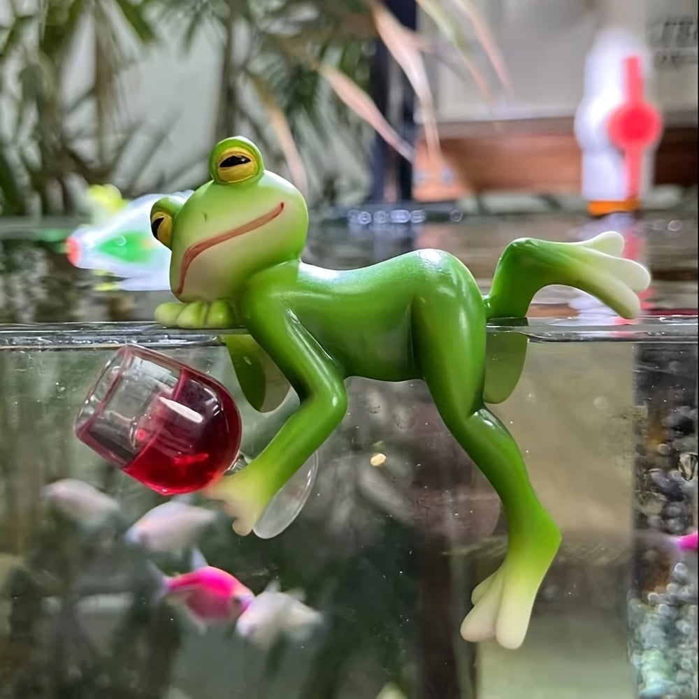 Groda Resin Växthängare Figur - Dekorativt inomhus- och utomhusväxttillbehör
