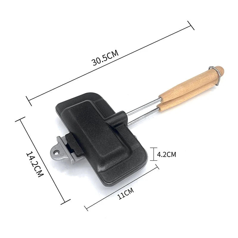 Flip Sandwich Maker Pan – Dubbelsidig non-stick aluminiumrostgryta
