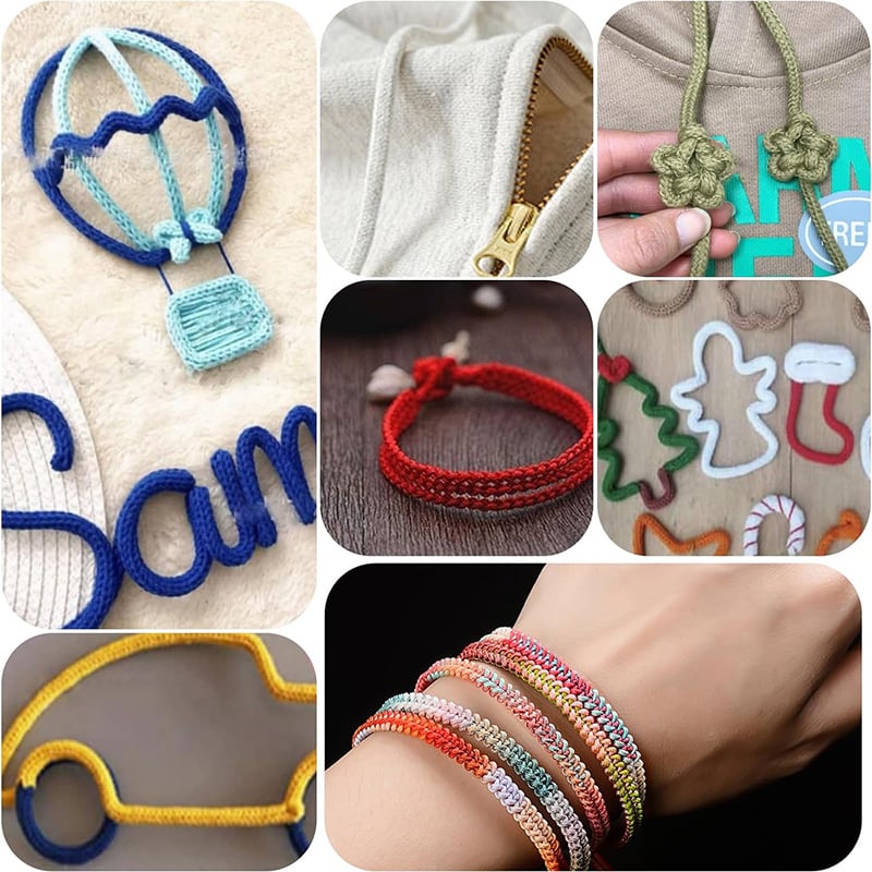 Bärbar automatisk snörvridare – Verktyg för gör-det-själv-stickning, flätning och hantverk