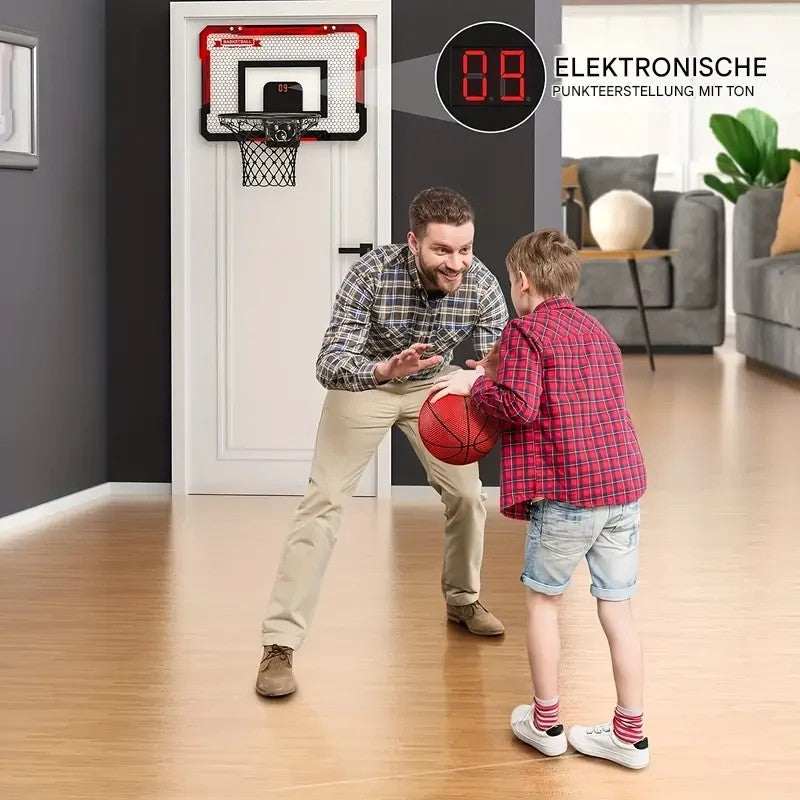 Minibasketbollsset – Dörrmonterad korg med digital resultattavla