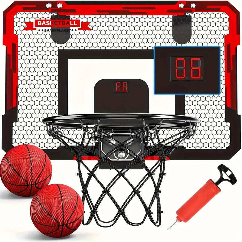 Minibasketbollsset – Dörrmonterad korg med digital resultattavla