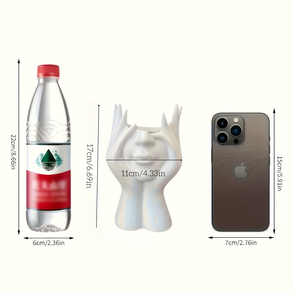 Ställ för konstnärliga sminkborstar – Dekorativ skulpturorganisatör för sminkbord och skrivbord