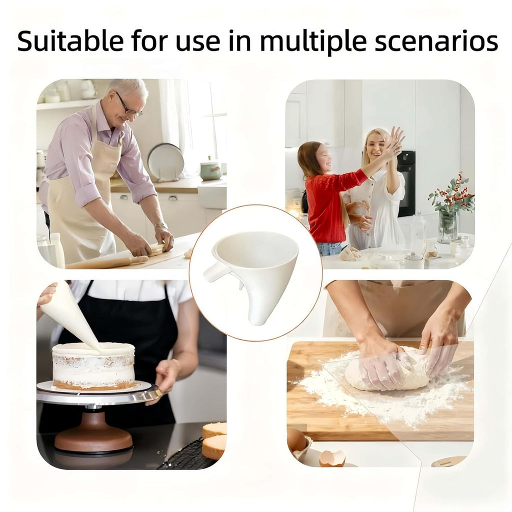 Universal mjöl- och sockertratt – perfekt för KitchenAid-mixrar och matlagningsmaskiner