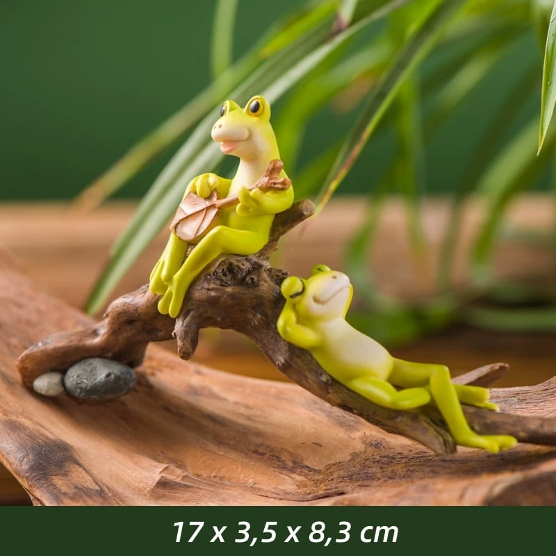 Groda Resin Växthängare Figur - Dekorativt inomhus- och utomhusväxttillbehör