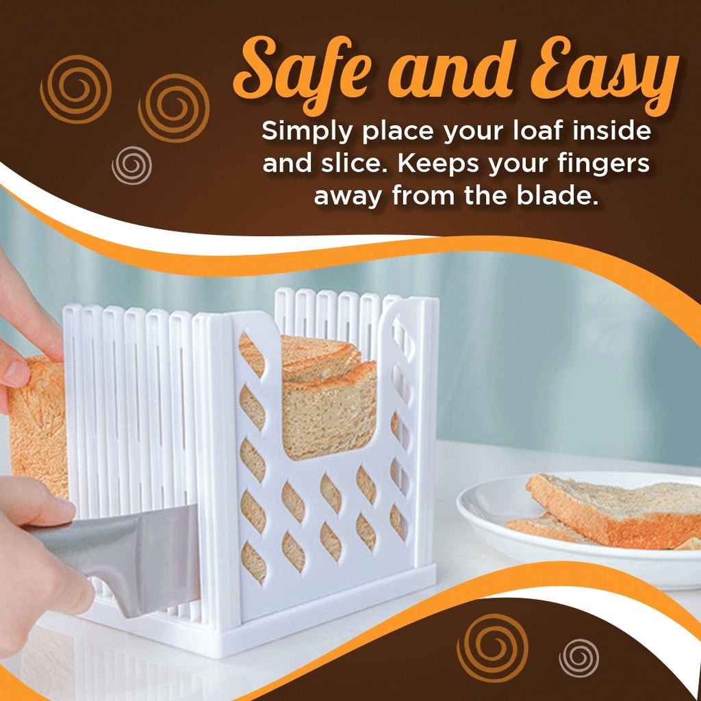 SliceGuide – Justerbar, hopfällbar brödskivarställning | Jämna snitt för hembakade bröd