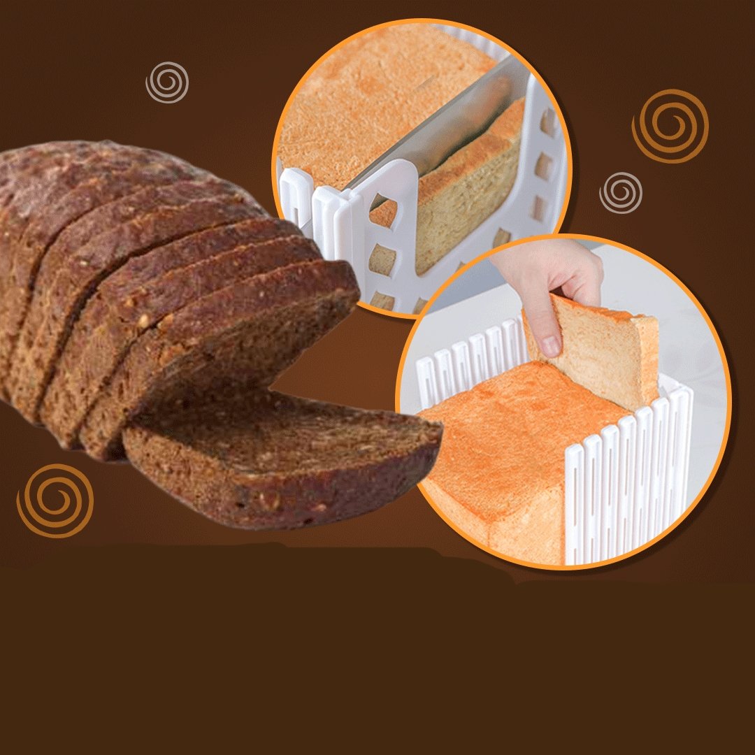 SliceGuide – Justerbar, hopfällbar brödskivarställning | Jämna snitt för hembakade bröd