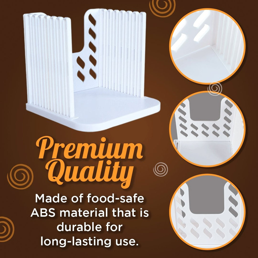 SliceGuide – Justerbar, hopfällbar brödskivarställning | Jämna snitt för hembakade bröd