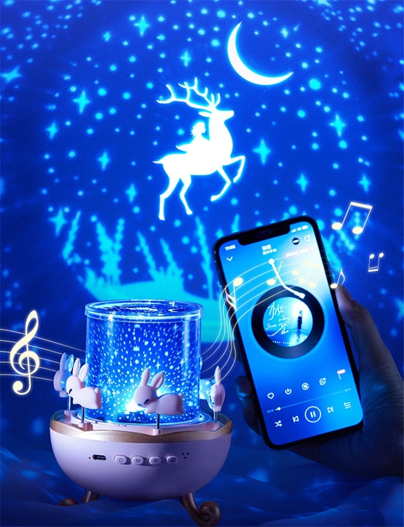 StarryGlow 360° roterande nattljus – fascinerande projektor
