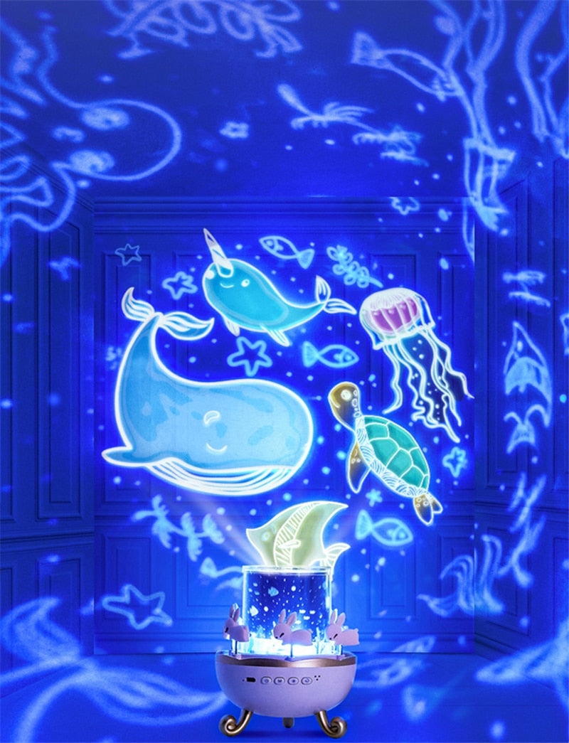 StarryGlow 360° roterande nattljus – fascinerande projektor