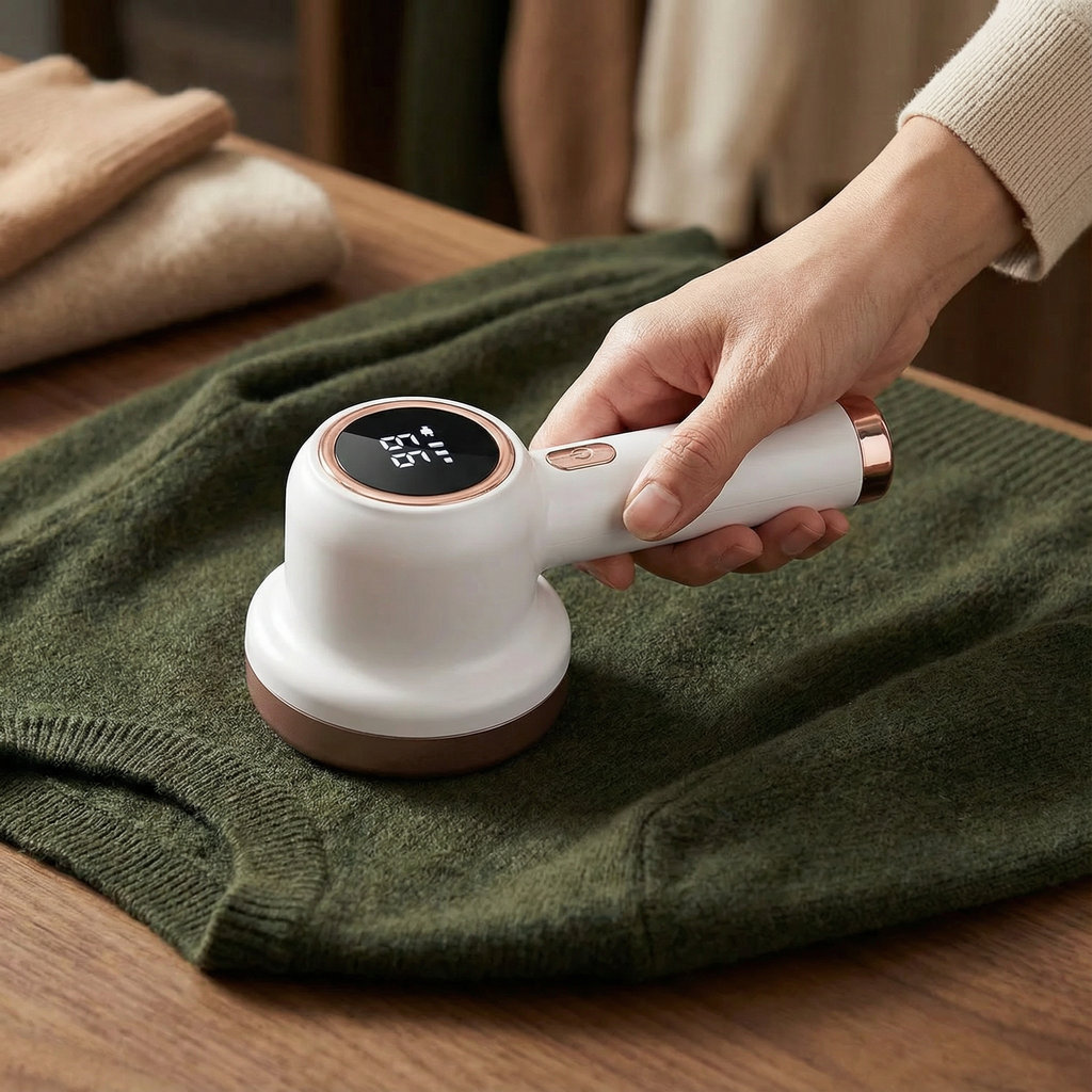 Uppladdningsbar rakapparat för tyger – LED-display luddborttagare med flerhastighetskontroll