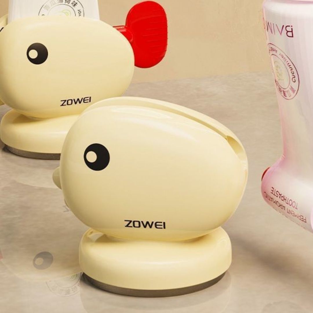 Tandkrämsdispenser och tubpress – Kladdfri badrumsorganisatör