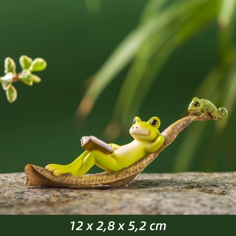 Groda Resin Växthängare Figur - Dekorativt inomhus- och utomhusväxttillbehör