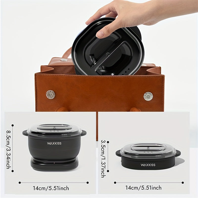 Bärbart vaxvärmarkit – 500 ml silikonhårborttagningsvärmare för släta resultat i salongskvalitet