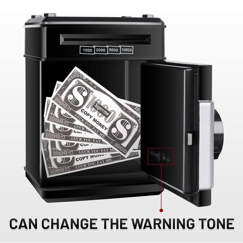 Elektronisk sparbössa för barn - bankomatliknande mynt- och kontantskåp