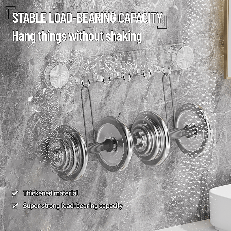 Platsbesparande sugkrokar – 5 hopfällbara justerbara vägghängare, ingen borrning behövs