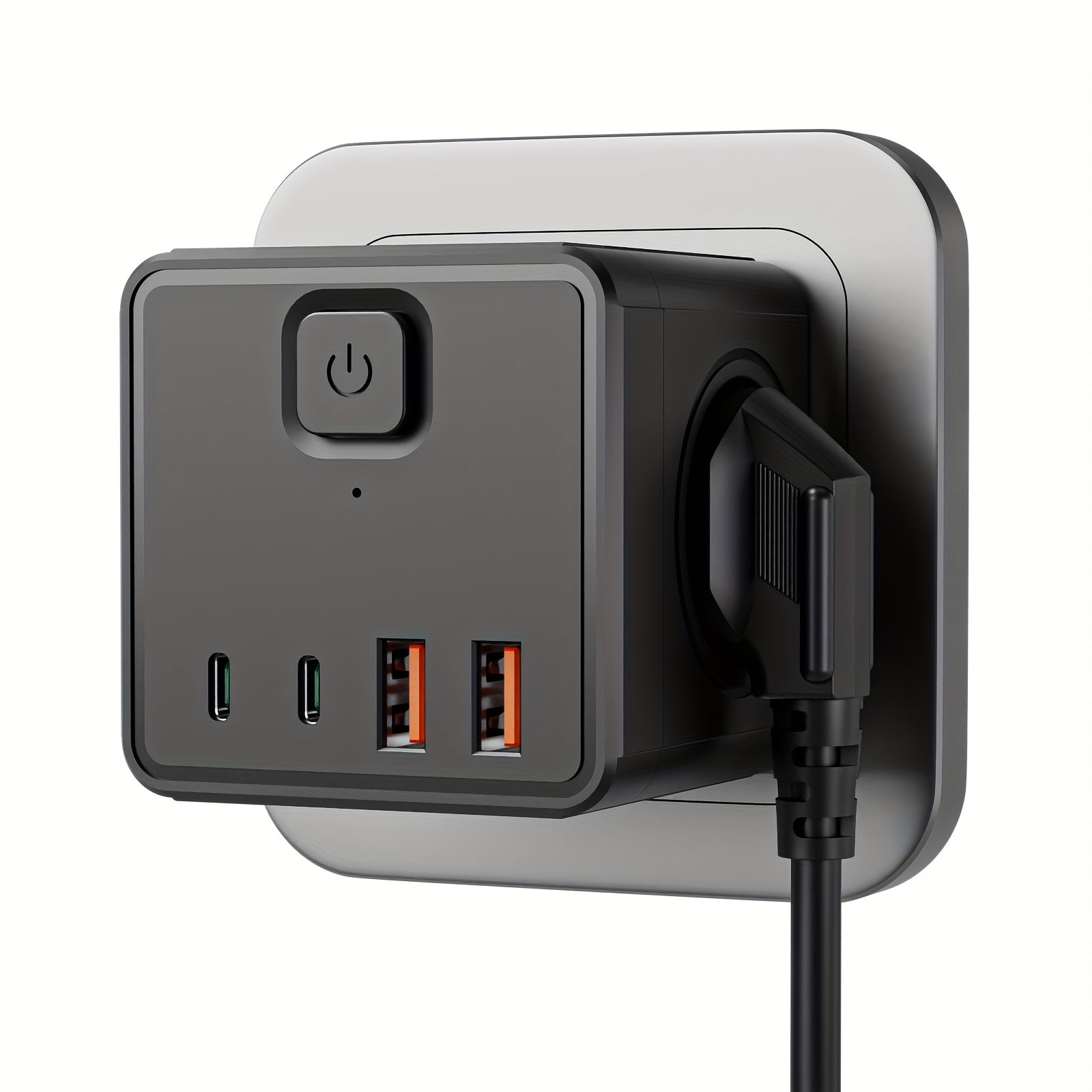 Smart grenuttag 7-i-1 – Multikontaktförlängning med USB- och typ-C-laddningsportar