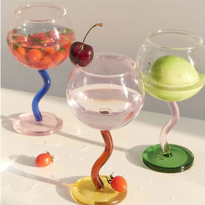 VibranceGlass - Vridet stjälkfärgat glas