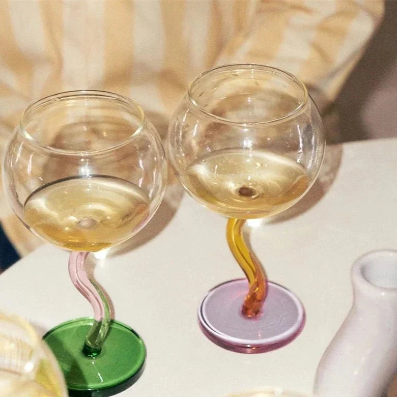 VibranceGlass - Vridet stjälkfärgat glas