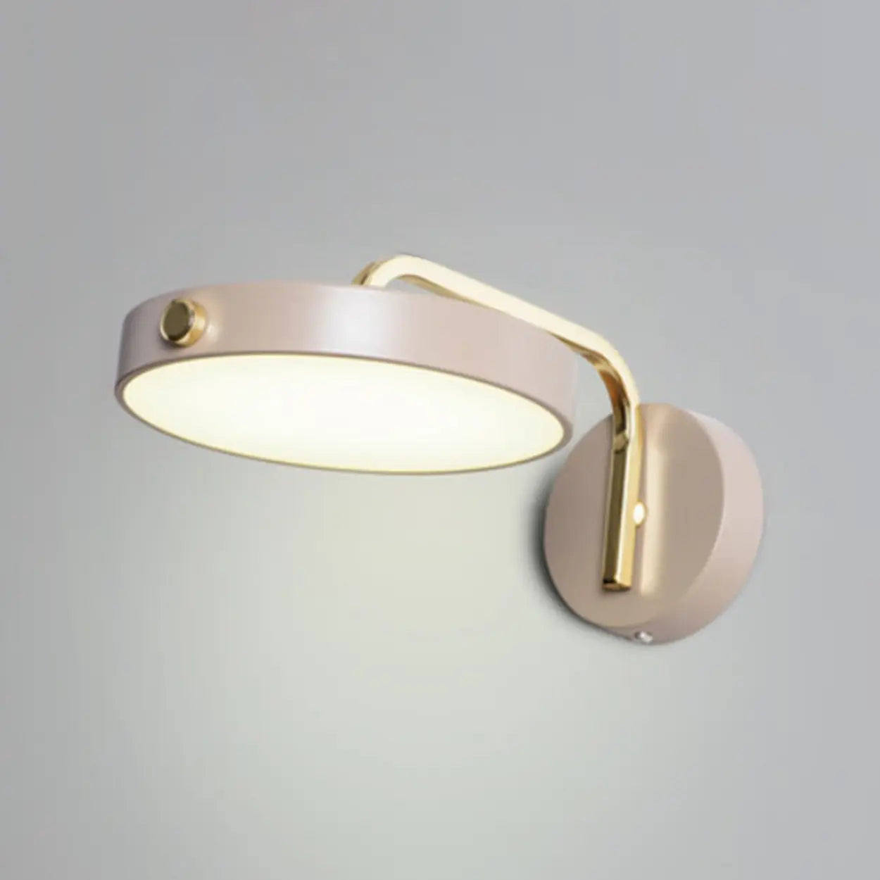 Modern rund LED-vägglampa – justerbar metalllampa