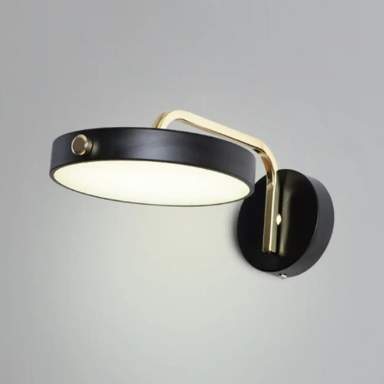 Modern rund LED-vägglampa – justerbar metalllampa