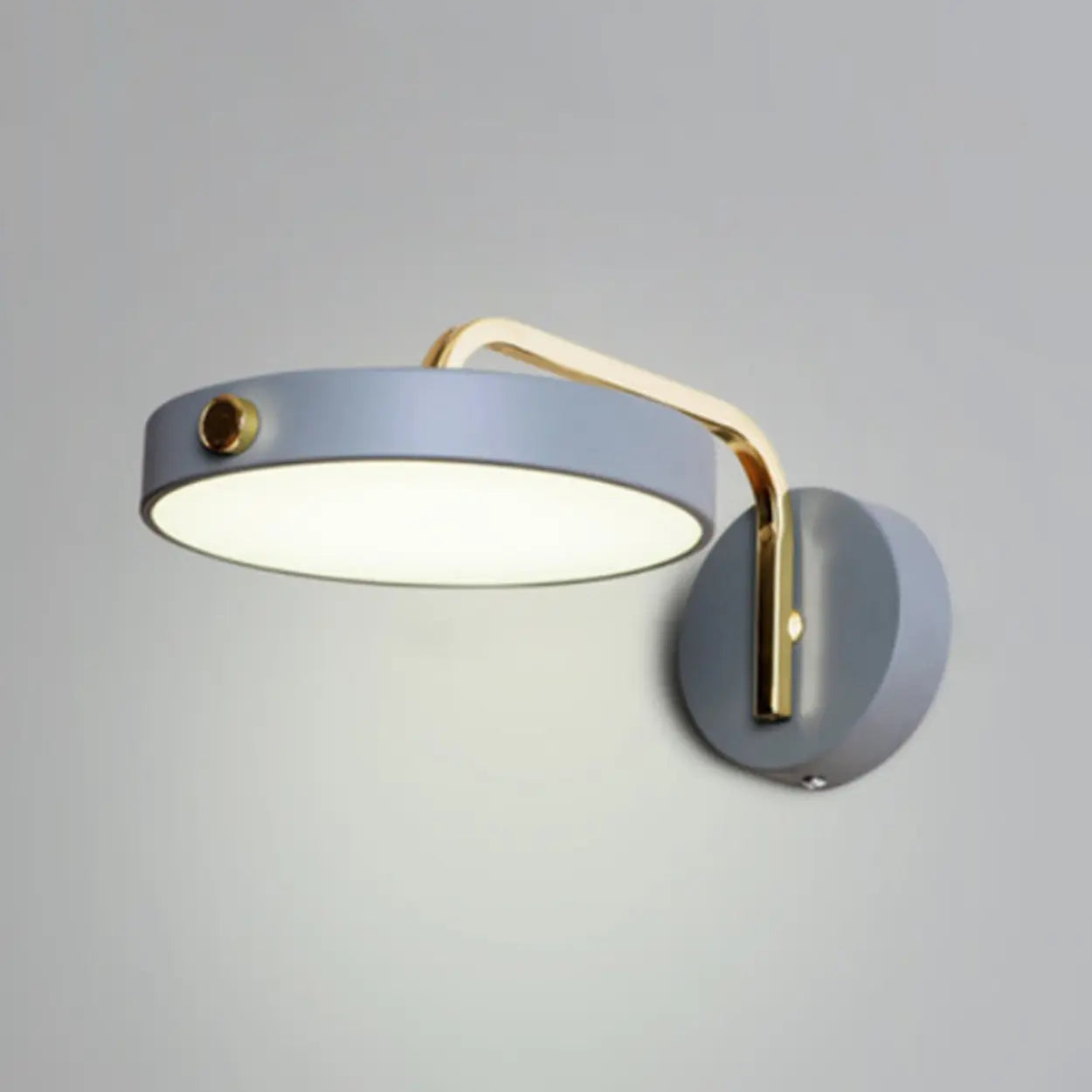 Modern rund LED-vägglampa – justerbar metalllampa