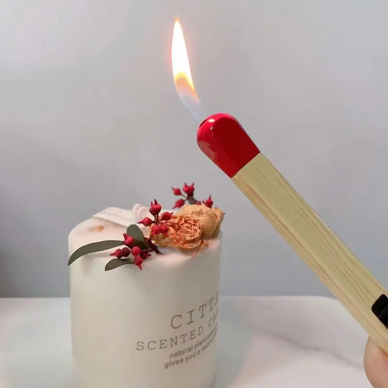 Uppladdningsbar Jet Flame-tändare - Vintage vindtät metalldesign för vardagligt bruk