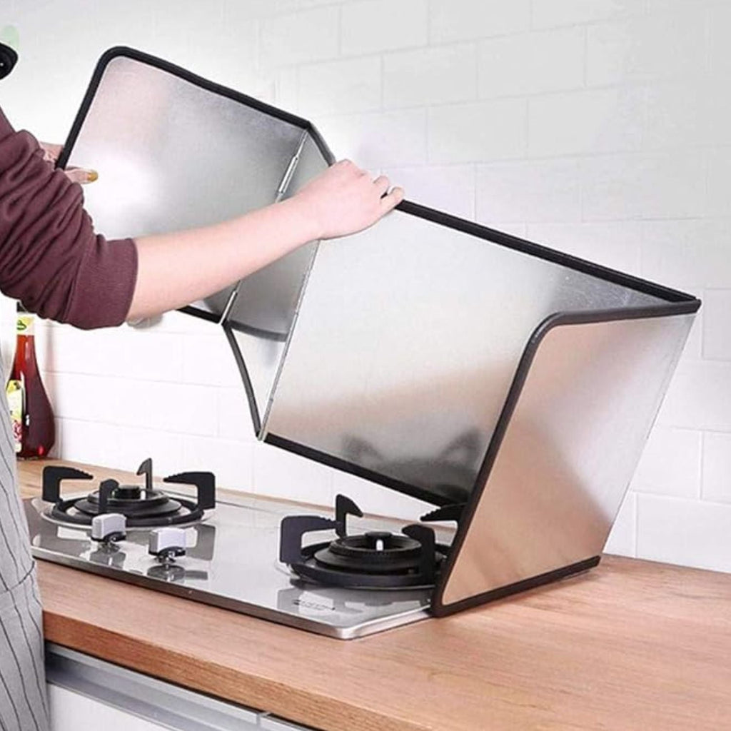 Faltbarer Spritzschutz – leicht zu reinigender Antihaft-Schutz