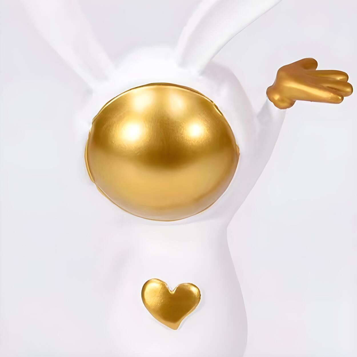 Nyckfull Bunny Globe-bordslampa med glasskärm och metallfot