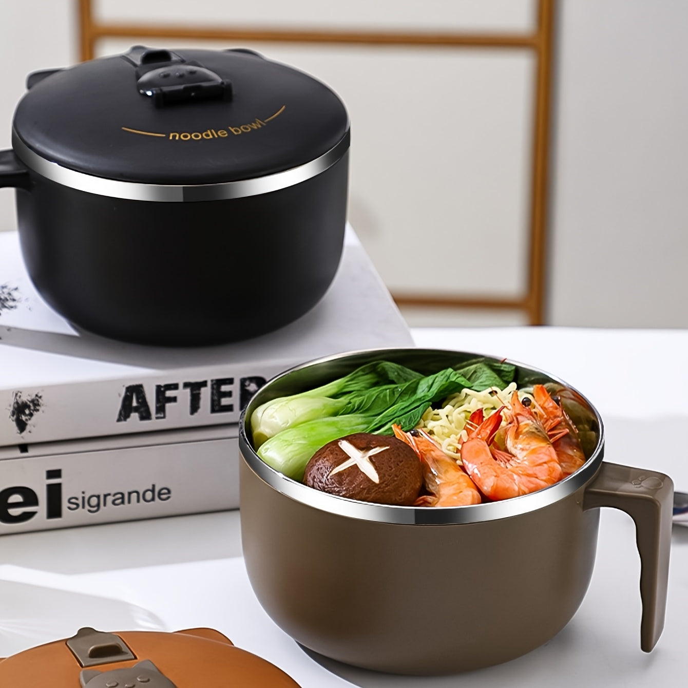 Värmelagrande matbehållare - 1300 ml sopp- och matskål i rostfritt stål